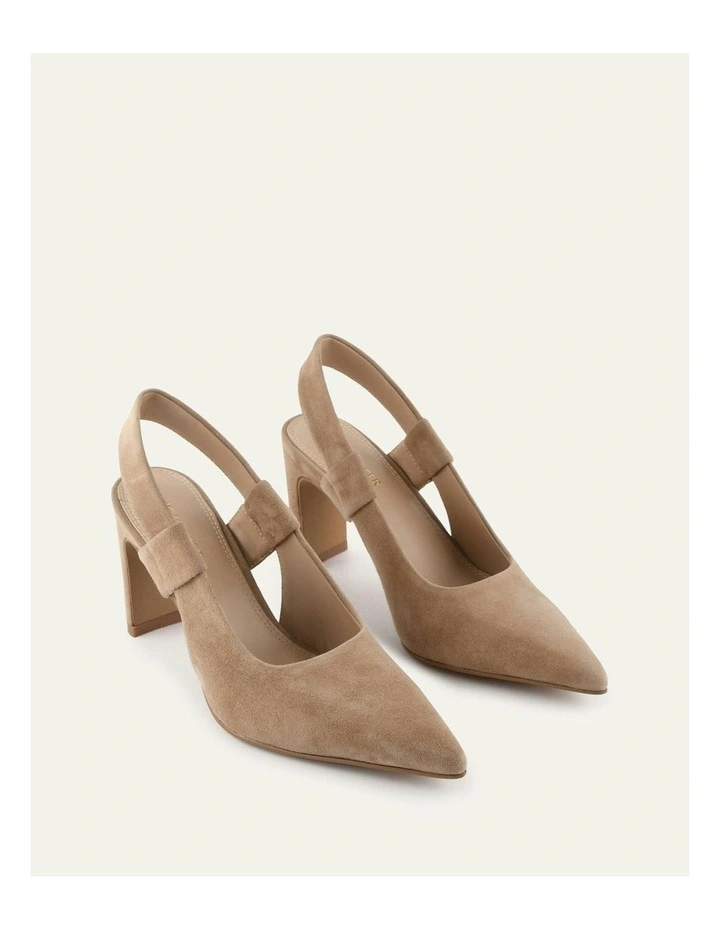 Shepard Suede High Heels in Latte image 2