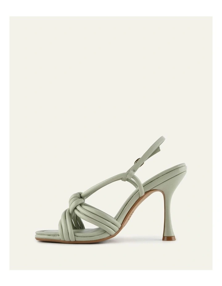 Xanthe Mid Heel Leather Sandals in Light Sage image 5