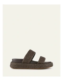 Marco Flat Sandals in Bitter Choc
