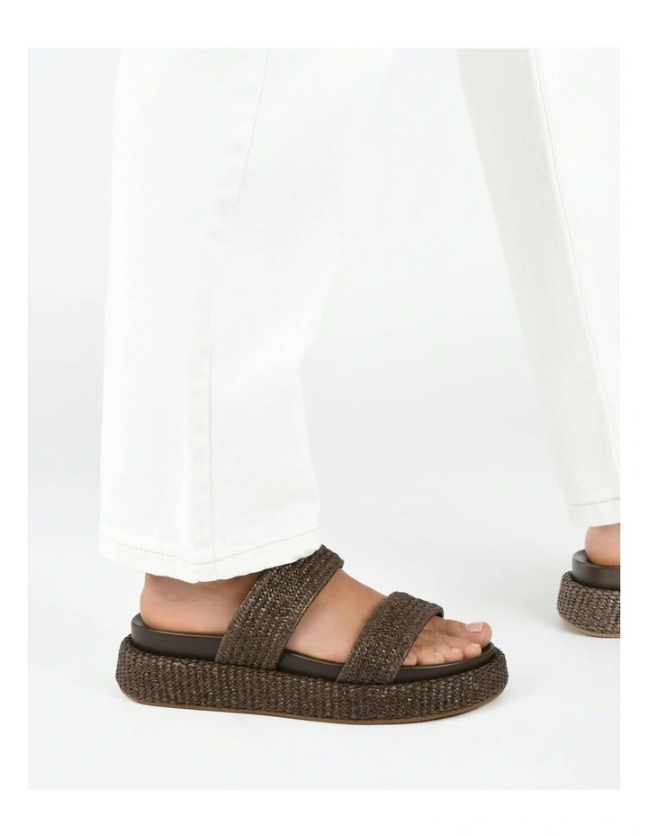 Marco Flat Sandals in Bitter Choc image 2