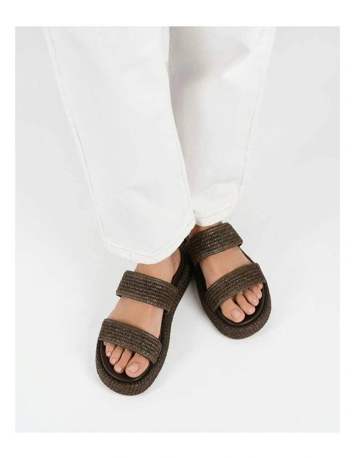 Marco Flat Sandals in Bitter Choc image 7