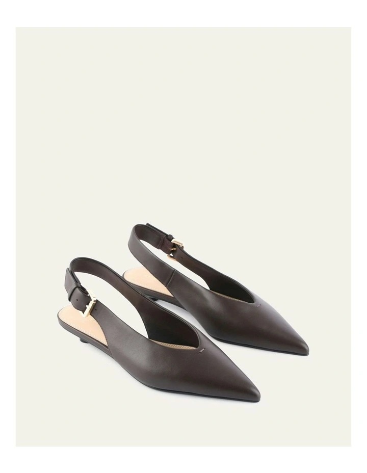 Albie Dress Leather Flats in Bitter Chocolate image 2