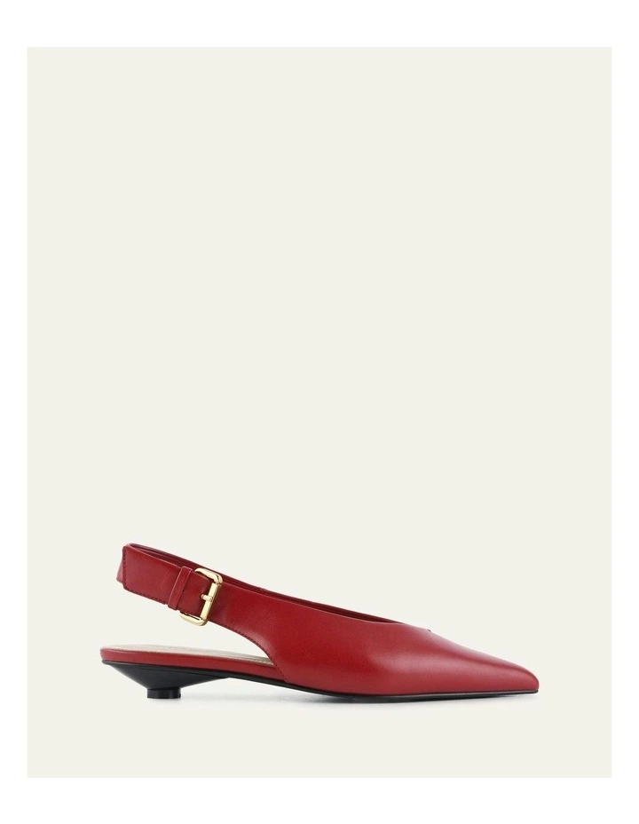 Albie Dress Leather Flats in Ruby Red image 1
