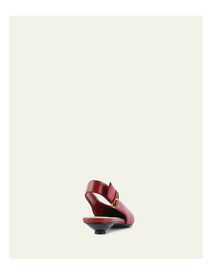 Albie Dress Leather Flats in Ruby Red image 4
