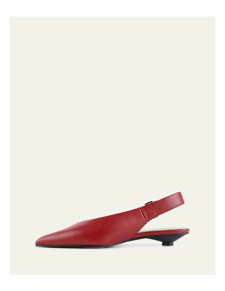Albie Dress Leather Flats in Ruby Red image 5