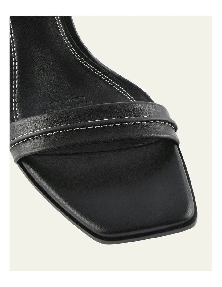 Zinnia High Heel Leather Sandals in Black image 4