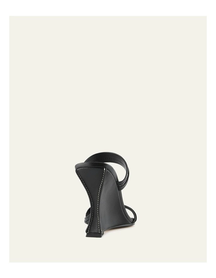 Zinnia High Heel Leather Sandals in Black image 5