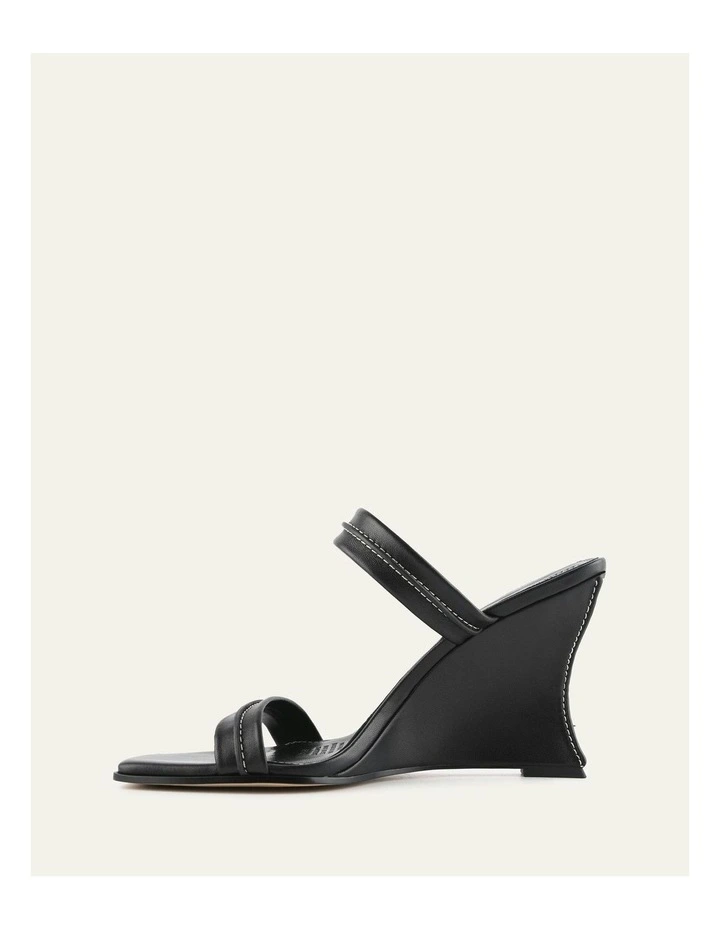 Zinnia High Heel Leather Sandals in Black image 6