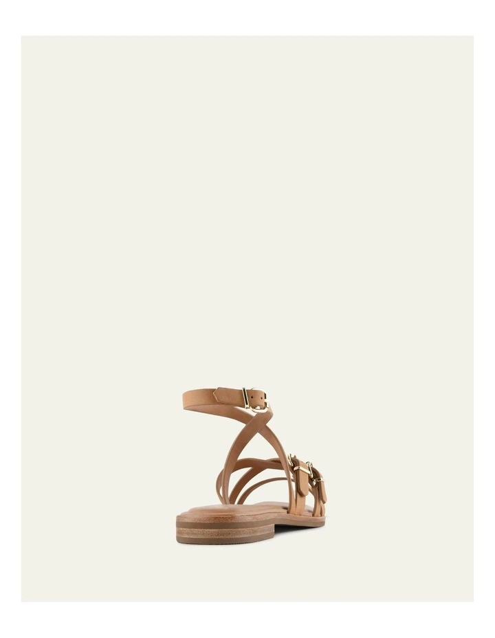 Pierre Flat Leather Sandals in Tuscan Tan image 4