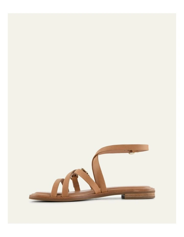 Pierre Flat Leather Sandals in Tuscan Tan image 5