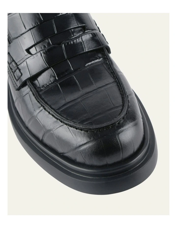 Jarvis Loafers in Black Croc image 4