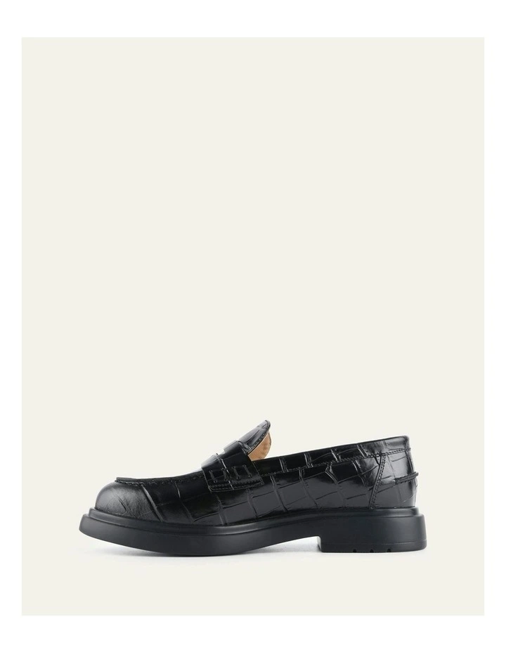 Jarvis Loafers in Black Croc image 6