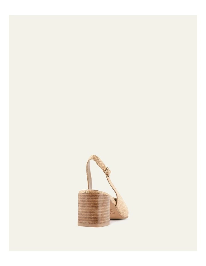 Cara Low Heels in Tan Raffia image 4