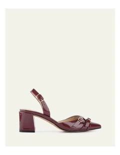 Coby Low Heels in Mulberry Patent