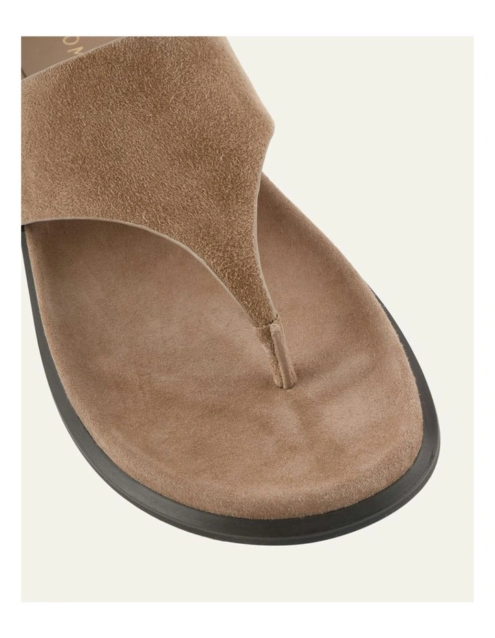 Toby Flat Sandals in Latte Suede image 4