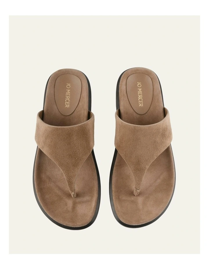 Toby Flat Sandals in Latte Suede image 7
