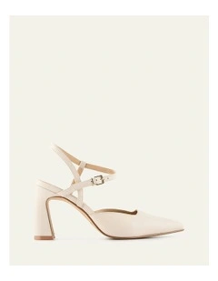 Dawn High Heels in Off White Leather