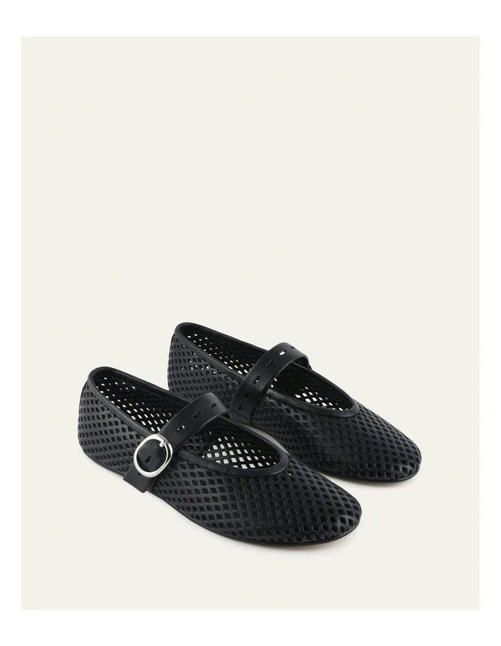 Ginger Leather Flats Ballet  in Black image 2