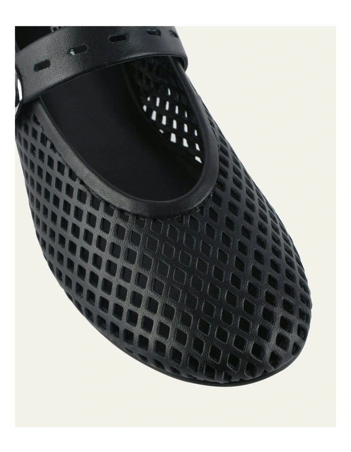 Ginger Leather Flats Ballet  in Black image 3