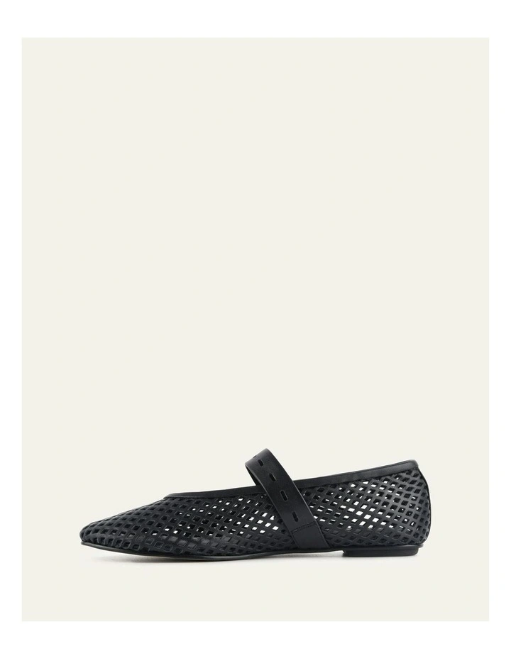 Ginger Leather Flats Ballet in Black image 5