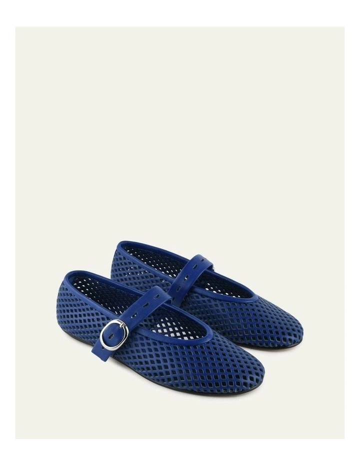 Ginger Flats Ballet in Cobalt Leather image 3