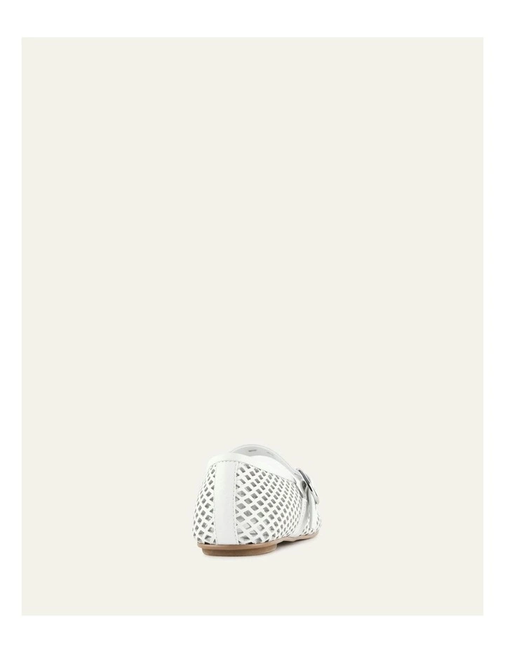 Ginger Flats Ballet in White Leather image 5