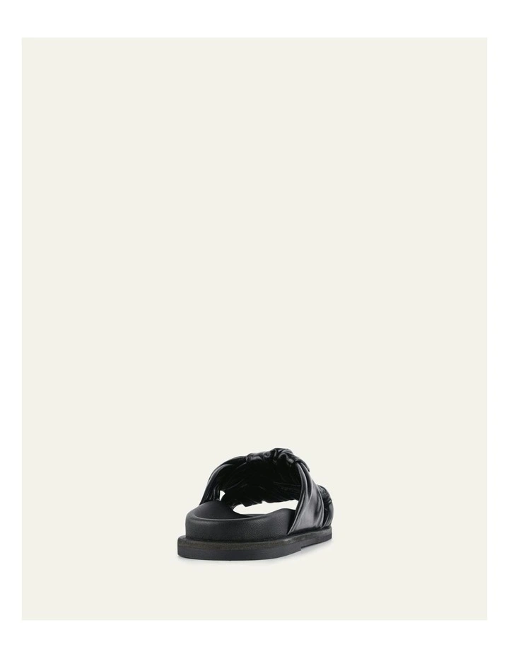 Ollie Leather Flat Sandals in Black image 5
