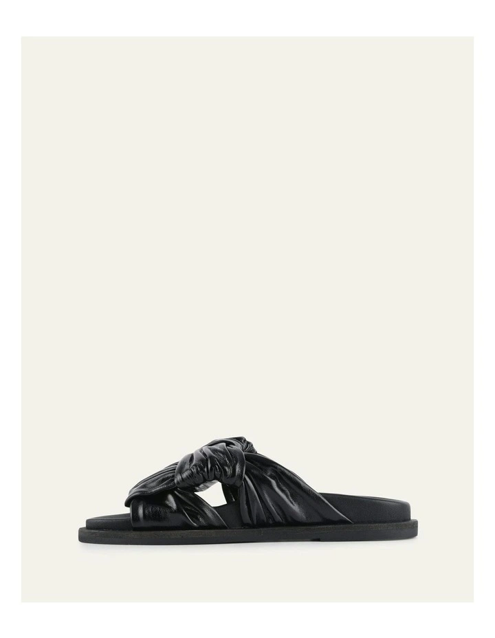 Ollie Leather Flat Sandals in Black image 6