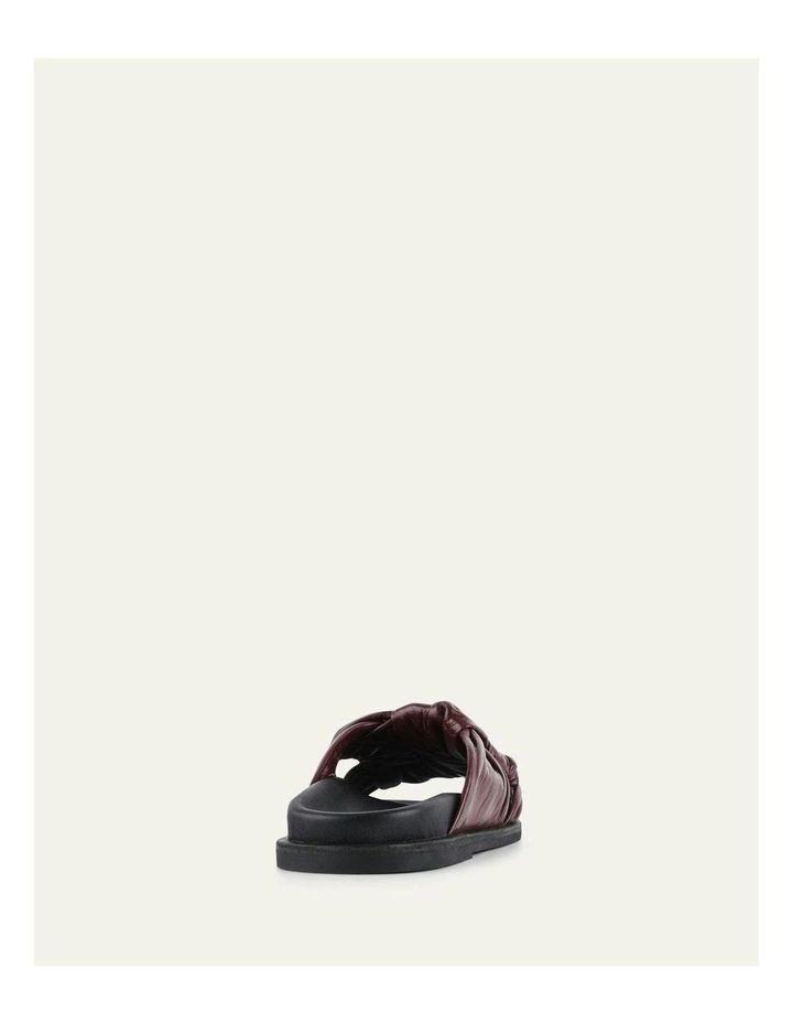 Ollie Leather Flat Sandals in Mulberry image 5