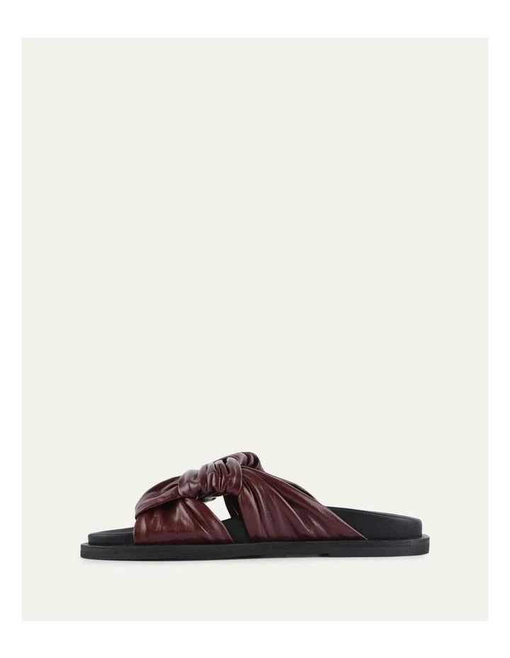 Ollie Leather Flat Sandals in Mulberry image 6