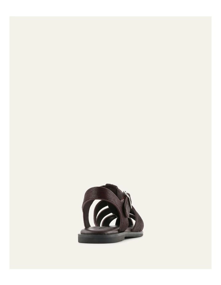 Finn Leather Flat Sandals in Merlot image 4
