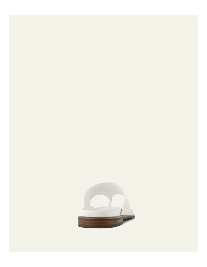 Toby Leather Flat Sandals in White image 4