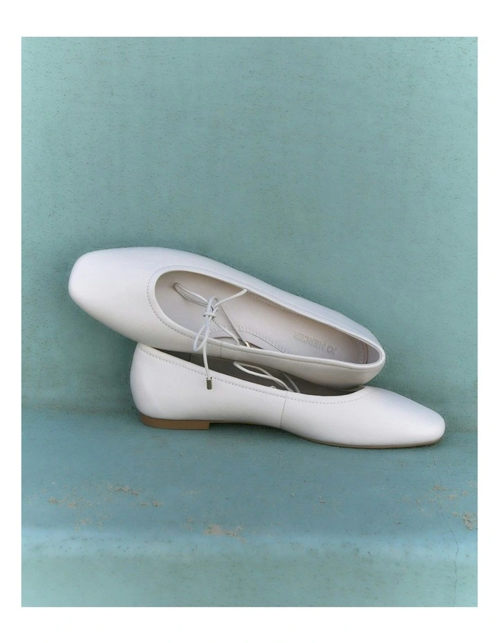Petal Leather Casual Flats in Off White image 2