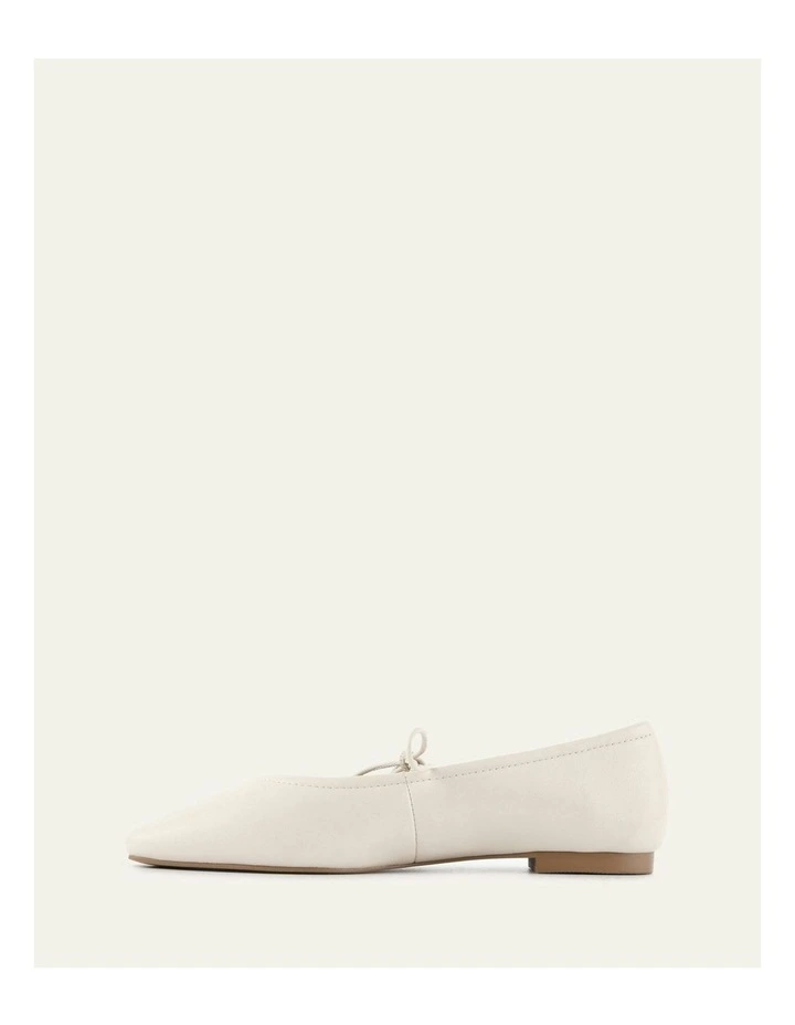 Petal Leather Casual Flats in Off White image 6