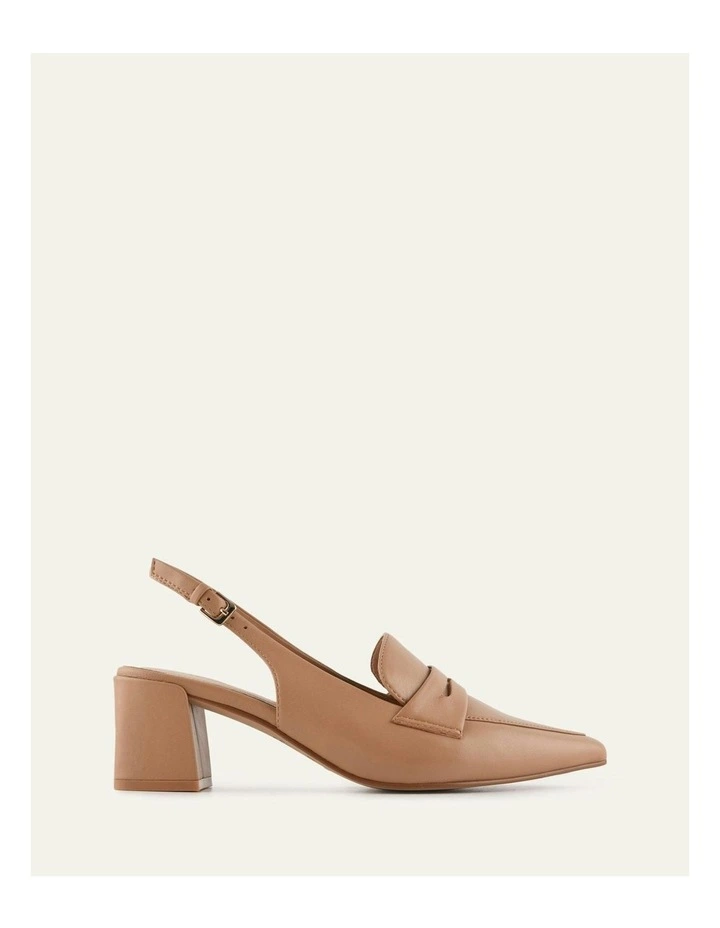 Carlton Low Heels in Tan Leather image 1