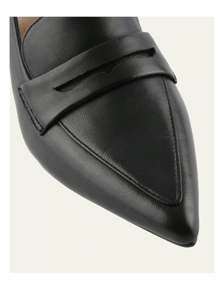 Carlton Low Heels in Black Leather image 4