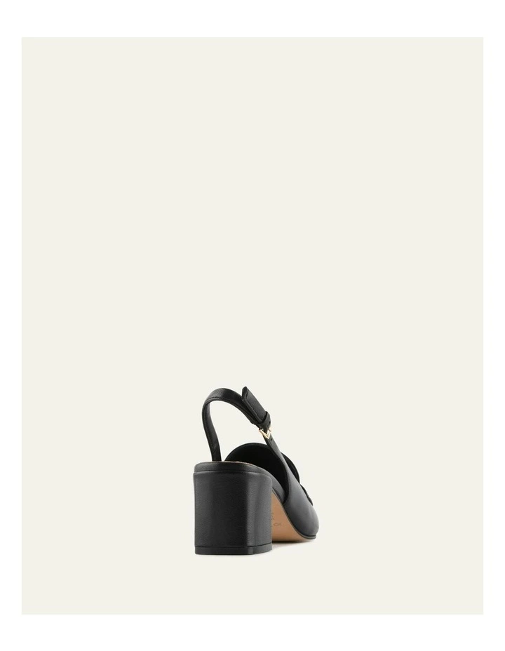 Carlton Low Heels in Black Leather image 5