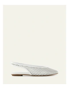 Ginko Casual Flats in White Leather