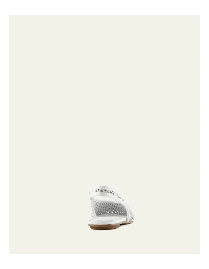 Ginko Casual Flats in White Leather image 5