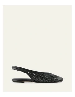 Ginko Casual Flats in Black Leather