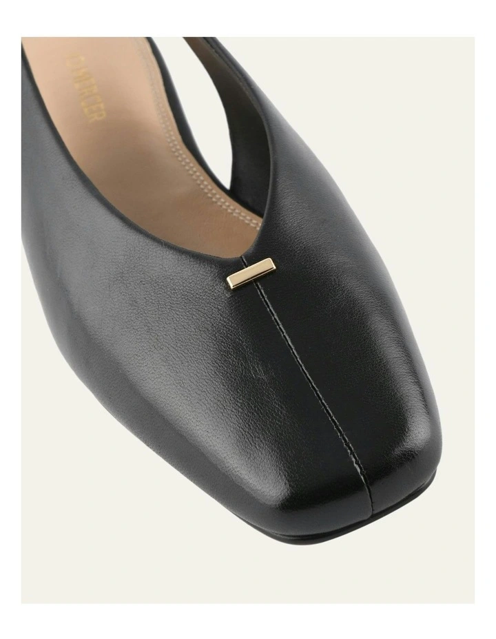 Ashlee Dress Flats in Black Leather image 4