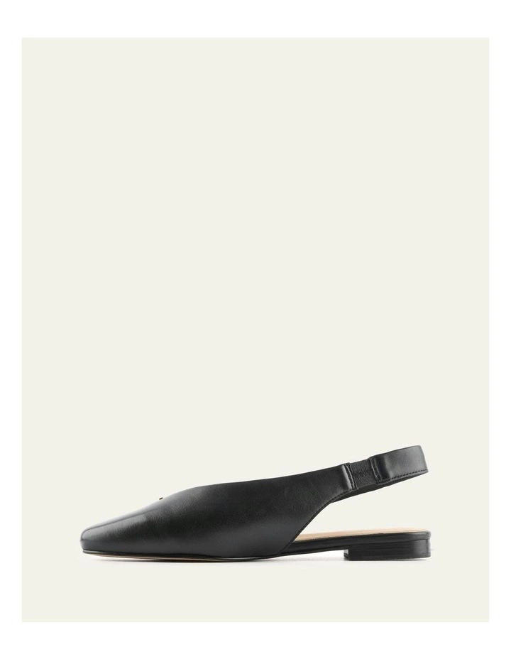 Ashlee Dress Flats in Black Leather image 5