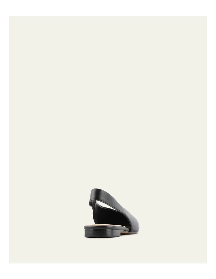 Ashlee Dress Flats in Black Leather image 6