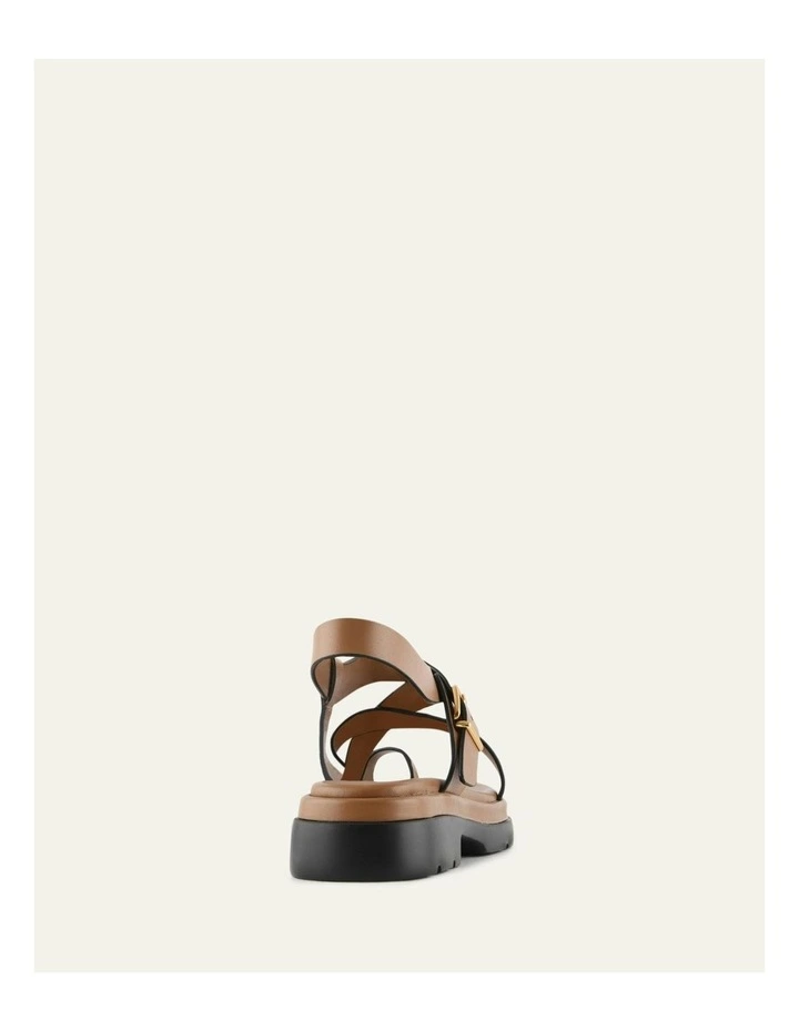 Tommy Flat Sandals Tuscan in Tan Leather image 5