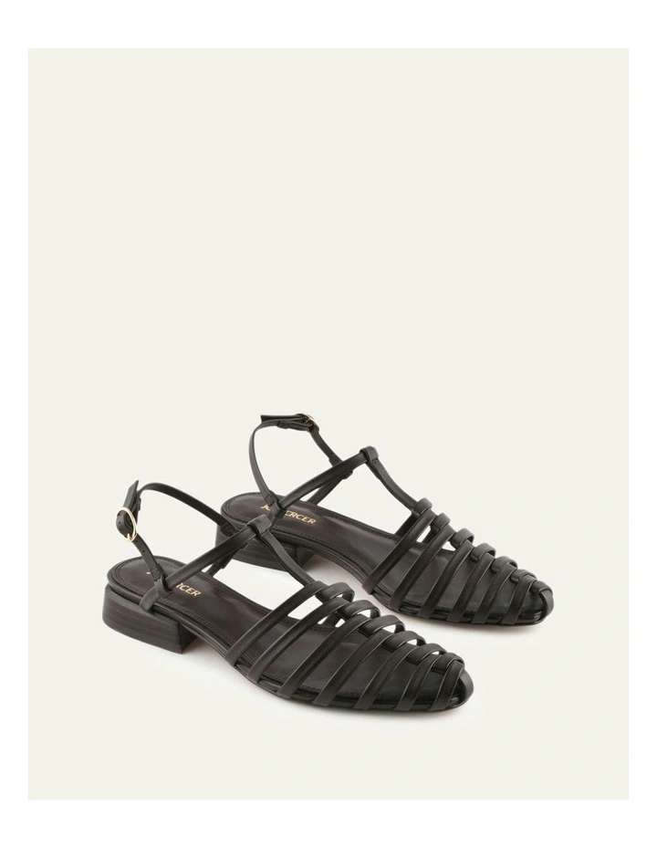 Nancy Dress Flats in Bitter Choc Leather image 2