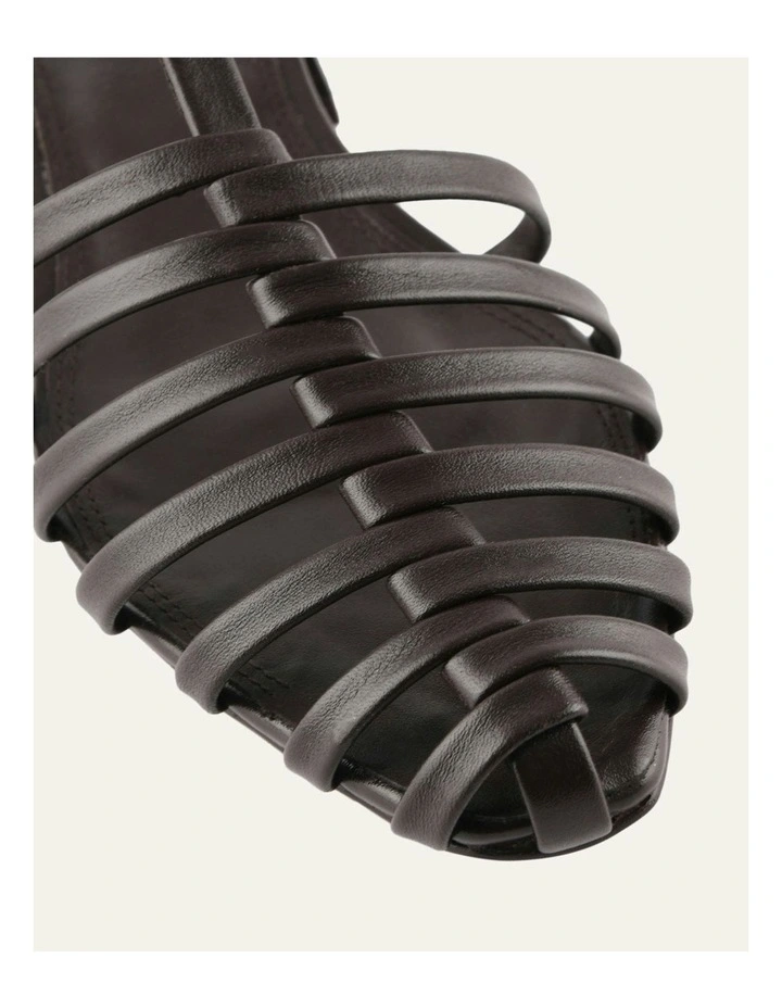 Nancy Dress Flats in Bitter Choc Leather image 3