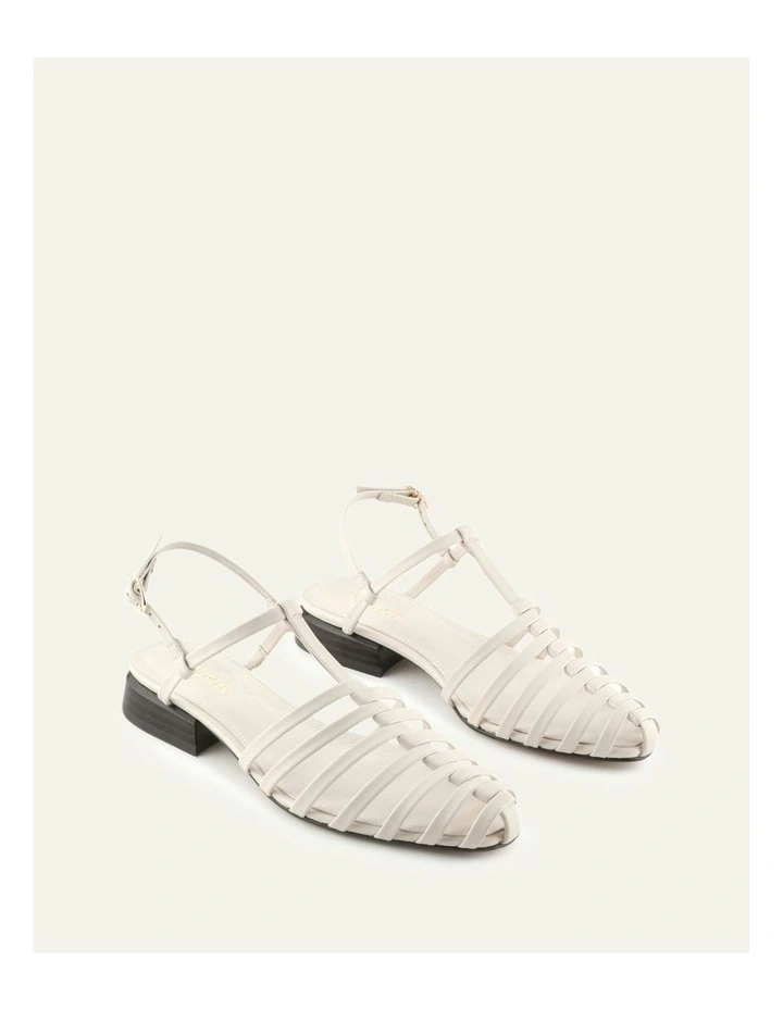 Nancy Dress Flats in Off White Leather image 3