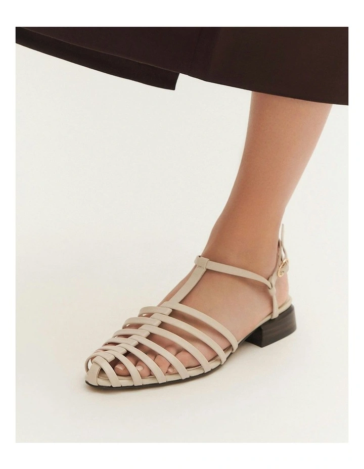 Nancy Dress Flats in Off White Leather image 7