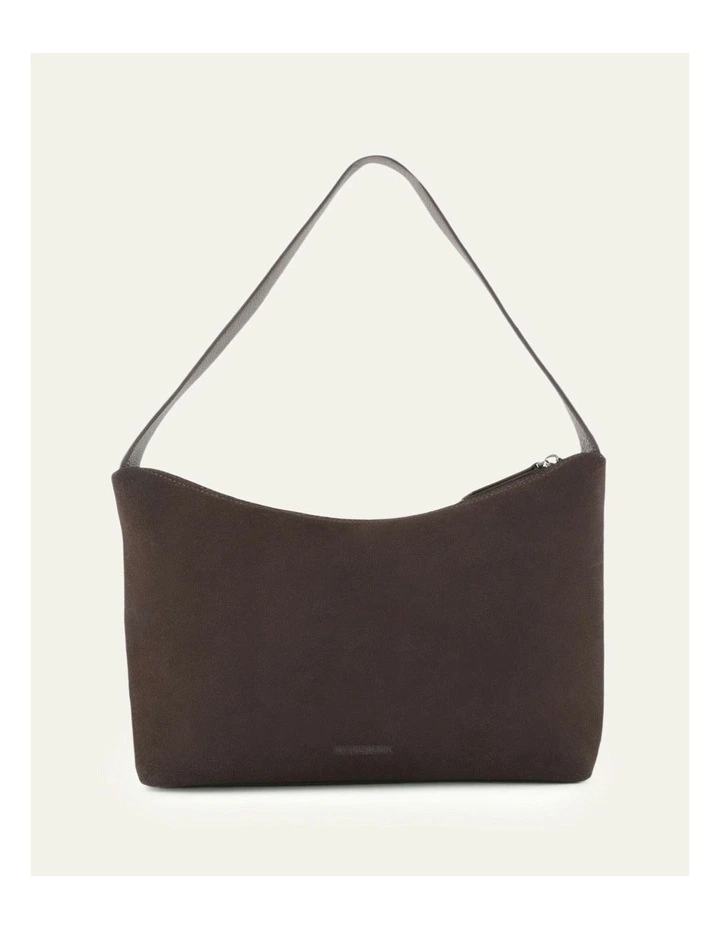 Morris Shoulder Bag in Bitter Choc Suede image 3