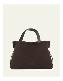 Mishi Crossbody Bag in Bitter Choc Suede